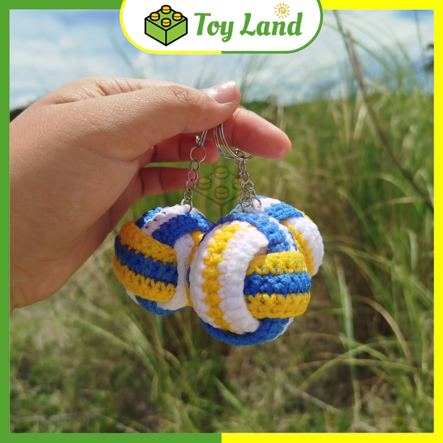 [Móc Khóa Len] Quả Bóng Chuyền Dễ Thương Bằng Len Volleyball Cao Cấp Màu Đẹp Đồ Chơi Thể Thao