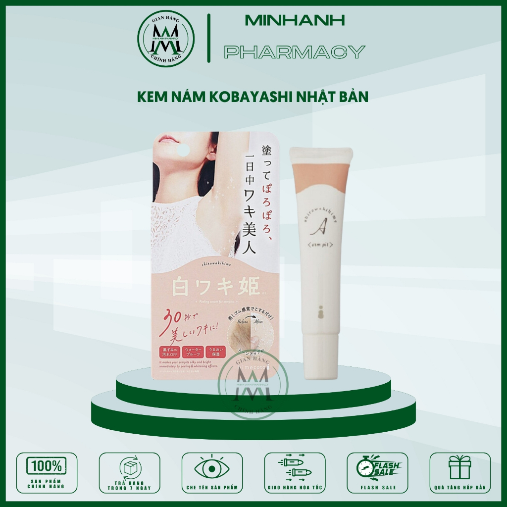 Tẩy tế bào chết Shiro Waki Hime Himecoto Nhật Bản giúp giảm thâm nách làm sạch da chết dưỡng trắng