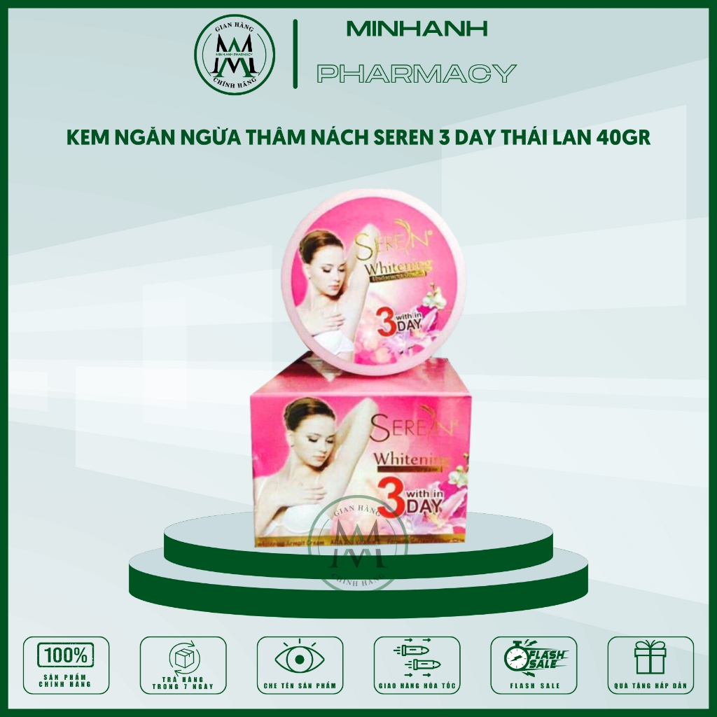 Kem giảm thâm nách, thâm mông, bẹn, đầu gối Seren 3DAY - cam kết hết thâm trong 1 tháng [cam kết chính hãng Thái Lan]