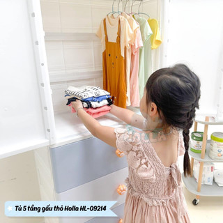 Tủ quần áo 5 tầng thỏ gấu Holla HL 09214 hàng chính hãng