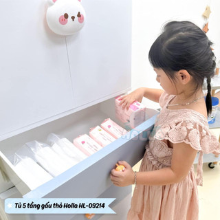 Tủ quần áo 5 tầng thỏ gấu Holla HL 09214 hàng chính hãng
