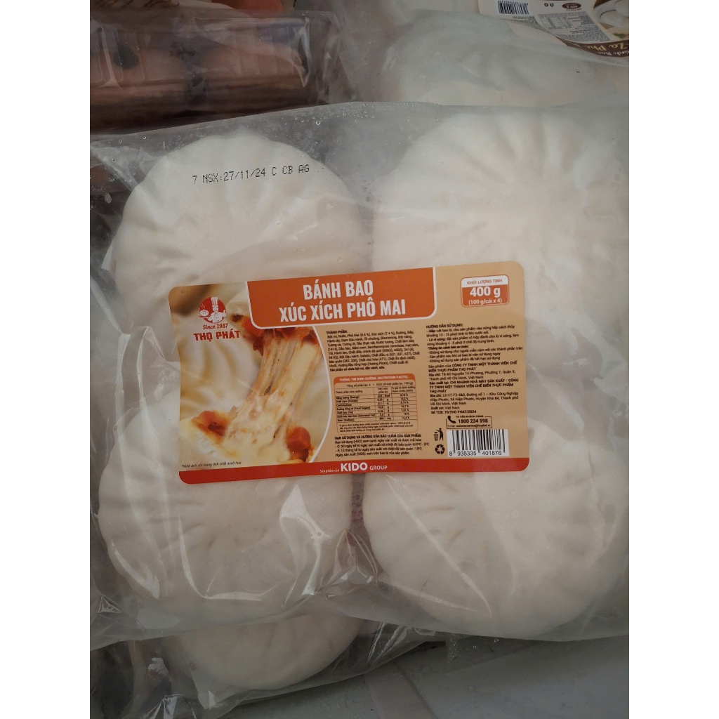 [GIAO HỎA TỐC] Bánh Bao Thọ Phát Xúc Xích Phô Mai