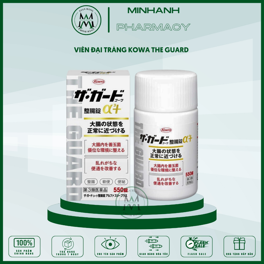 Viên uống đại tràng Kowa The Guard của Nhật. Giúp đường tiêu hóa khỏe mạnh