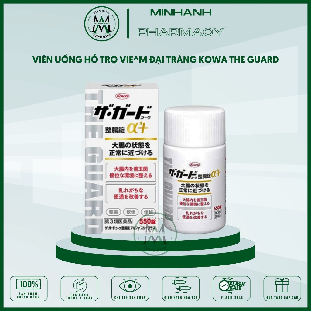Viên uống đại tràng Kowa The Guard của Nhật. Giúp đường tiêu hóa khỏe mạnh