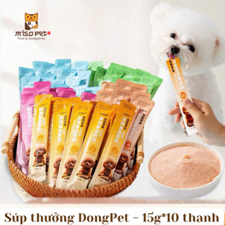 Súp thưởng cho chó Dong Pet hỗ trợ phát triển toàn diễn 15g*10 thanh Pet Kool