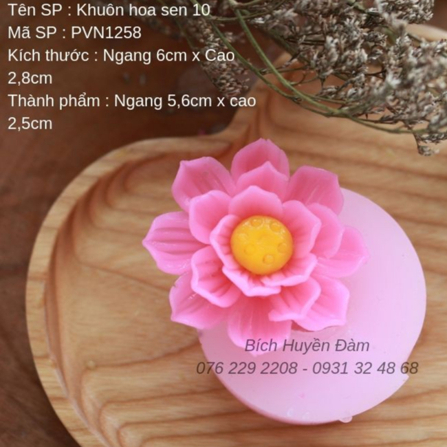 Khuôn silicon hoa sen 10