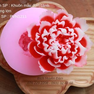 Khuôn silicon mẫu đơn cánh mỏng lớn