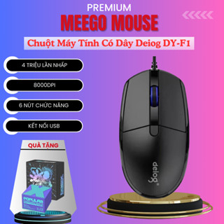 Chuột Máy Tính Có Dây Deiog DY-F2 Gaming Mouse  DPI 1200 Hỗ Trợ Game Thủ,Phù Hợp Laptop/Pc Công Thái Học Hàng Chính Hãng