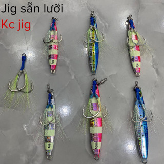 Mồi câu cá jig light sẵn lưỡi,shore jig 35-> 100g