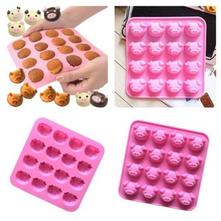 Vĩ silicon đầu heo, khuôn silicon mặt heo làm khúc bạch, rau câu