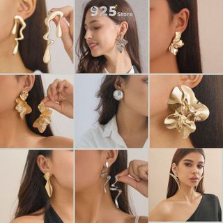 Bông Tai Nữ, Hoa Tai Tạo Hình Độc Đáo Size Lớn BTCT01