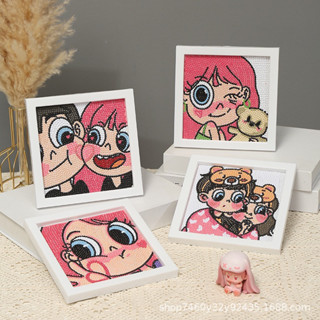 Tranh Đính Đá Mini Nhiều Hình Thủ Công Tự Làm Có Khung Trang Trí Dễ Cho Bé Trai Và Gái ....