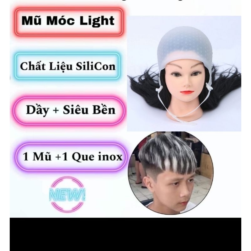 Mũ Móc lấy light nhuộm tóc cho salon tóc, Babershop dùng cho tóc Nam, Tóc Nữ.