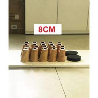 CHÂN GỖ 8CM - COMBO 20 CHÂN ĐÃ SƠN PU (THẲNG/ XÉO) - PHÍ SHIP RẺ