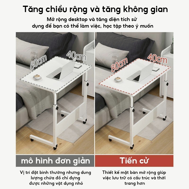 HUHU Bàn làm việc đa năng có thể điều chỉnh độ cao phù hợp cho học sinh có bánh xe di động | BigBuy360 - bigbuy360.vn