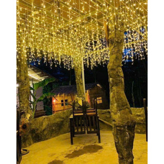  Đèn Led rủ Thả Mành Cao Cấp 6m 8m 12m 16m Sợi Thả 50cm Treo Ngoài Trời 
