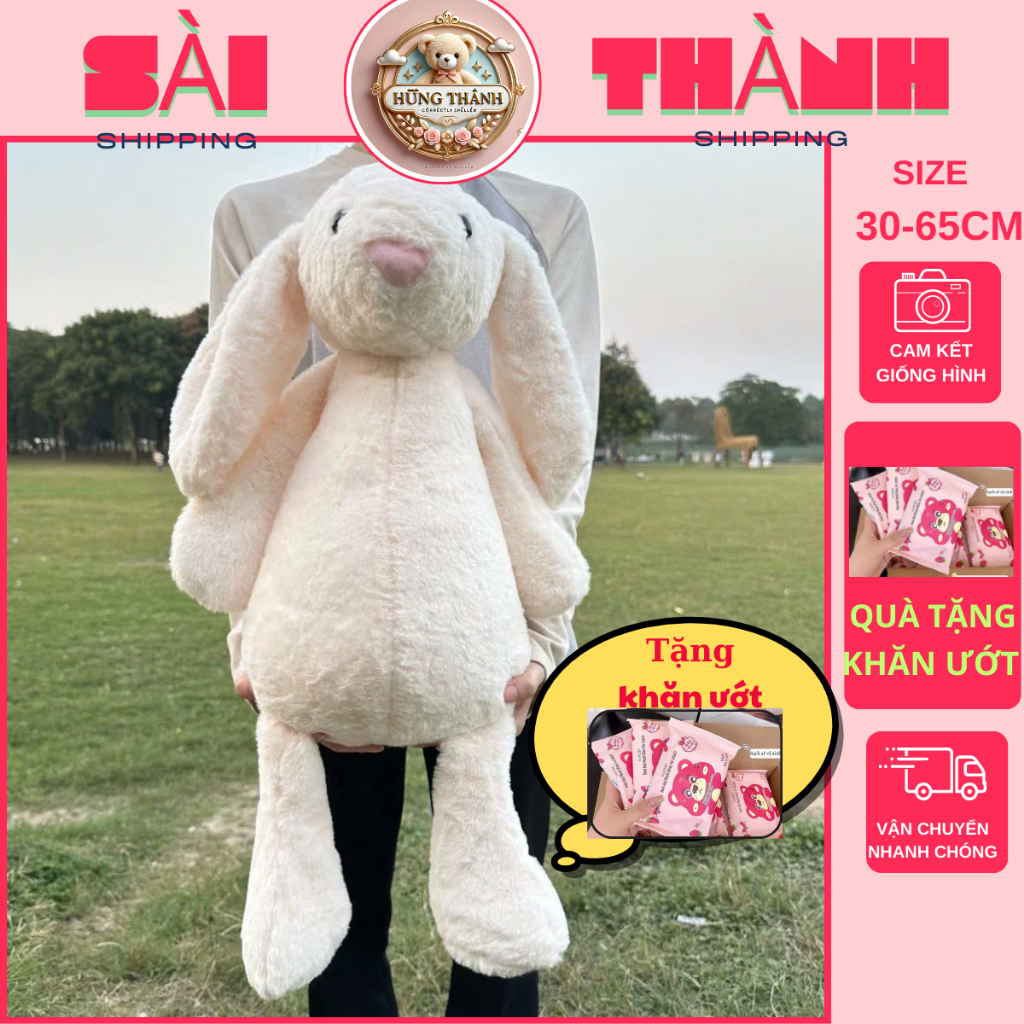 [TẶNG KHĂN ƯỚT] Gấu Bông Jellycat Mềm Mại Đáng Yêu Cho Bé - HÙNG THÀNH JELLYCAT, THỎ JELLYCAT, THỎ B