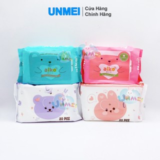 Khăn Ướt Bỏ Túi AIKO 20 tờ/gói loại Không Mùi, Kháng Khuẩn Và Loại Luxury Dùng An Toàn Cho Da Bé
