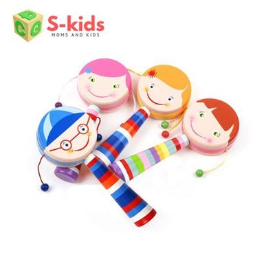 Đồ chơi âm nhạc S-kids - Trống lắc tay búp bê cho bé.