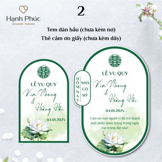 Bộ thẻ cảm ơn + Tem dán nước suối - Nhiều mẫu lựa chọn