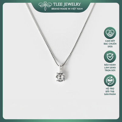 Dây chuyền bạc nữ TLEE mặt đá nhỏ nữ tính TLEE JEWELRY D0160