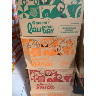 Thùng 24 Ly Mì Omachi Lẩu Cầm Tay Vị Lẩu Nghêu Nấm Rong Biển/Lẩu Tomyum Hải Sản/Lẩu Tôm Hùm Phô Mai Trộn 63g