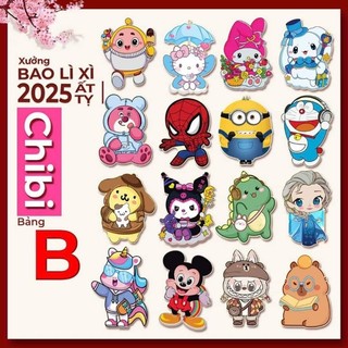 Xấp 10 cái Lì xì Chibi mix mẫu 2025