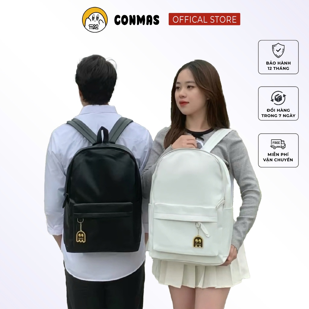 Balo Chất Liệu Da Pu Cho Nam Nữ Có Ngăn Khóa Bí Mật