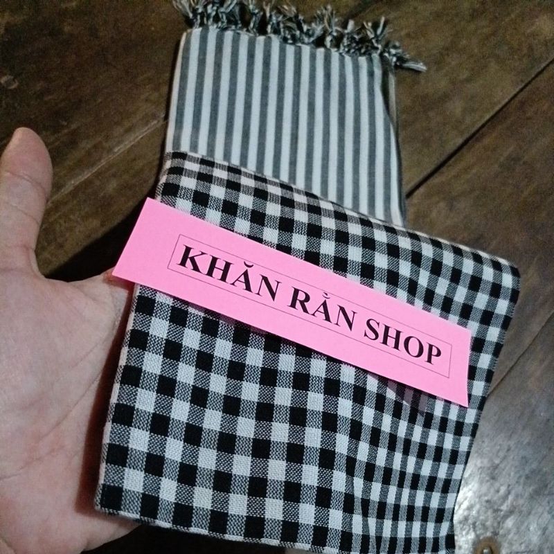 KHĂN RẰN SHOP_Khăn rằn nam bộ caro nhí 60x165cm_ HÀNG ĐẸP