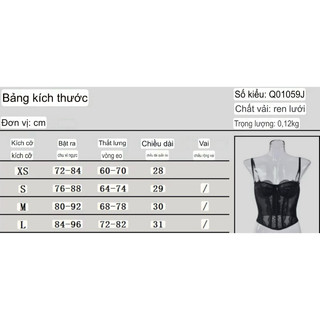 ( ORDER ) ( SẴN XANH S, ĐỎ L ) Áo Corset Xương Cá 2 Dây Ren