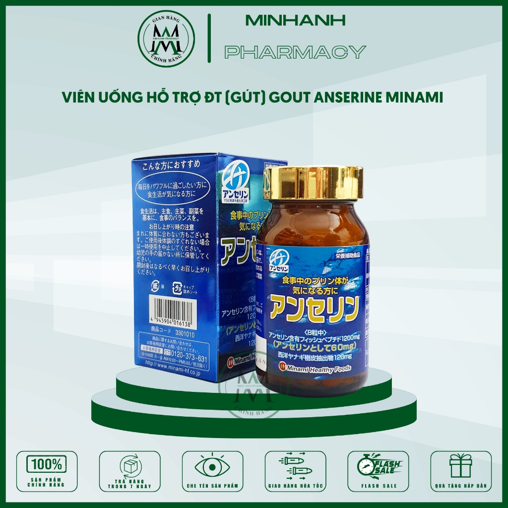 Viên Uống Hỗ Trợ Ngăn Ngừa Gout (Gút) Minami  Nhật Bản - Rối loạn chuyển hóa acid uric cao vượt mức cho phép