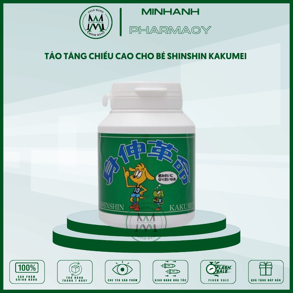 Tảo SHINSHIN Kakumei 300 viên Nhật bản Tăng chiều cao cho bé từ 6 đến 19 tuổi (mẫu mới)