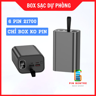 Box Sạc Sự Phòng 22.5W Vỏ Nhôm Chứa 6 Viên 21700 (Chưa Có Pin) [PBT247]
