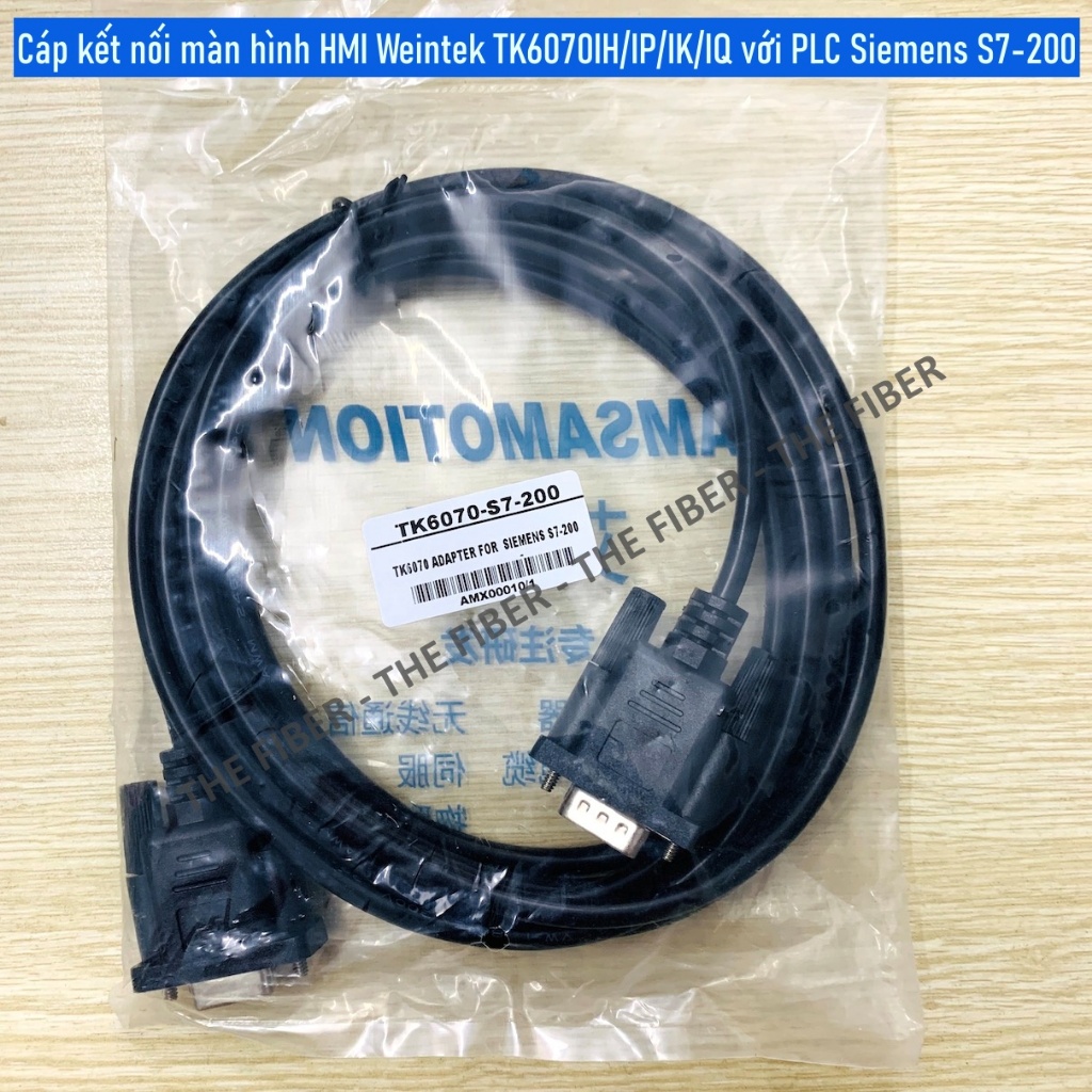 Cáp kết nối màn hình HMI Weintek TK6070IH/IP/IK/IQ với PLC Siemens S7-200 dài 2M