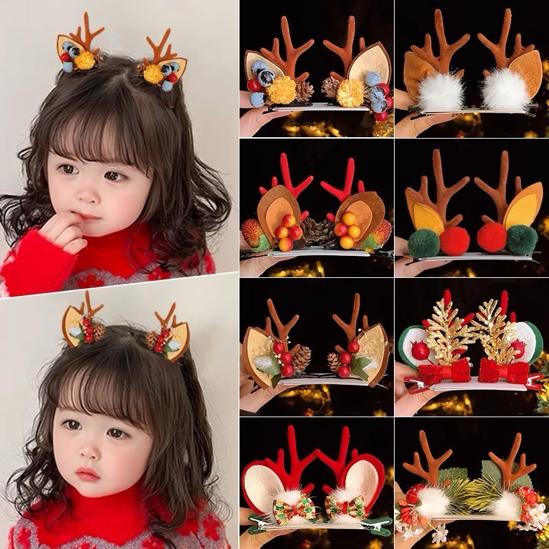 Bờm noel giáng sinh- kẹp Noel tuần lộc dễ thương cài tóc noel nhiều mẫu đa dạng xinh xắn phụ kiện tó