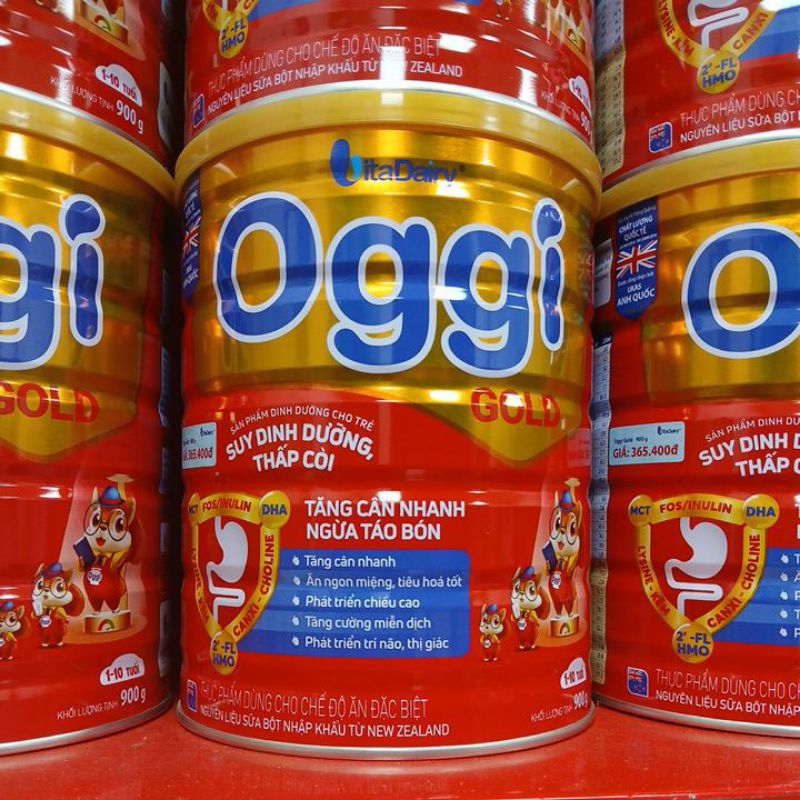 Sữa Bột Oggi Gold 900g Cho trẻ suy dinh dưỡng thấp còi - lon 900g