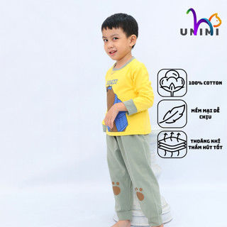 Bộ quần áo dài tay bé trai thun Cotton siêu mềm U1. Mát mẻ, co giãn, thoải mái cho bé 1 - 10 tuổi