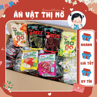 Sỉ 1 thùng 50 túi nước oishi trà xanh Tea Go vị chanh, đào, táo, dâu, nho Oishi bịch 10 gói 180ml