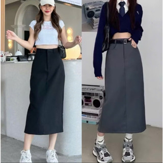 Chân váy chữ A dài Nữ 2 màu có túi chéo 2 bên kiểu dáng basic dễ phối đồ đi chơi đi làm đi học M607 - TOTOSA
