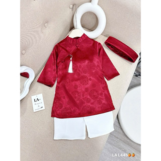  Áo Dài Bé Trai Kèm Khăn Đóng Cho Bé Diện Lễ Tết 