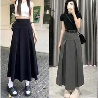 Chân váy xếp ly dài Nữ hai màu chất vải cao cấp, chân váy xếp ly to bản kiểu dáng Basic dễ phối đồ M0606 - TOTOSA