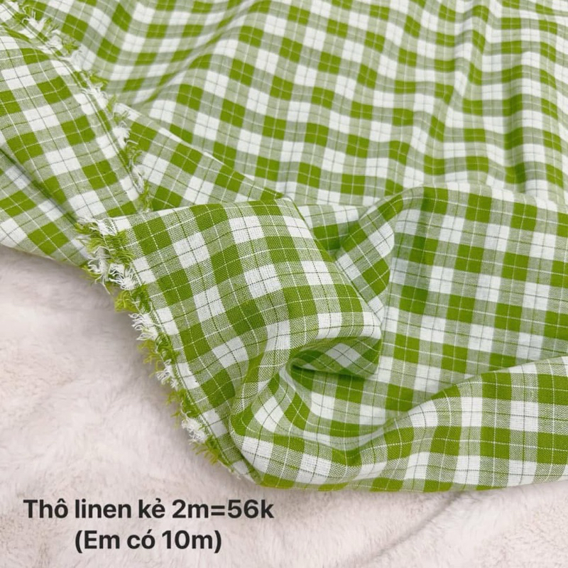 VẢI THÔ LINEN KẺ 2m
