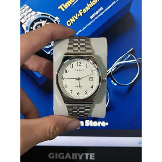 Đồng hồ Casio dành cho nam mặt tròn, sang trọng, chống nước 50M có kèm hộp thiếc Caiso