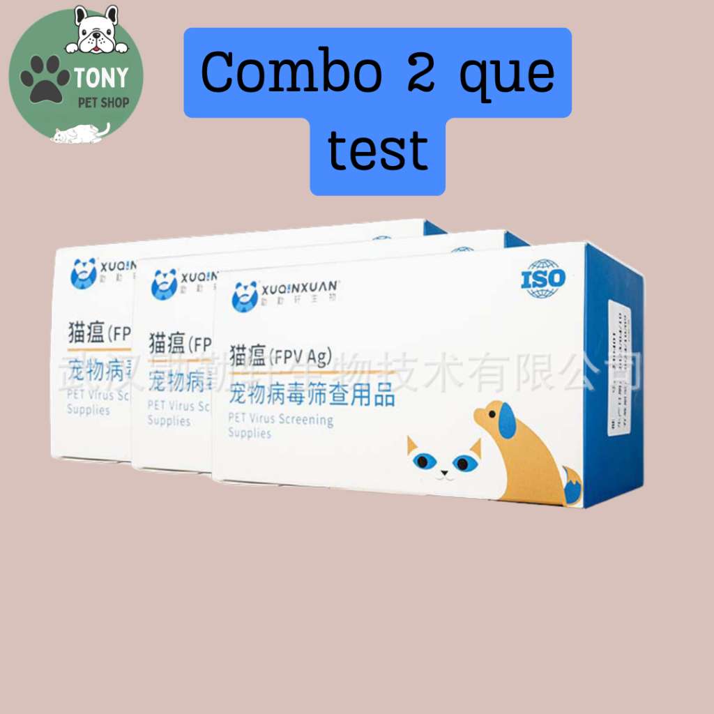 Test nhanh bệnh giảm bạch cầu ở mèo ( test FPV) , combo 2 que