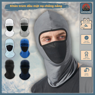 Mũ trùm đầu chống nắng che kín mặt thiết kế mặt nạ lưới thoáng khí, co giãn ôm sát dễ đội mũ bảo hiểm SHINOBI - MNLB
