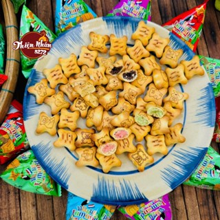 Bánh Gấu Nhân Kem Mix Vị [Socola, Sữa Chua, Dâu Tây, Dưa Lưới] Túi Nhỏ Siêu Kute