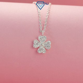 Dây chuyền nữ bạc thật cỏ 4 lá xoay DCN0508 Trang Sức TNJ