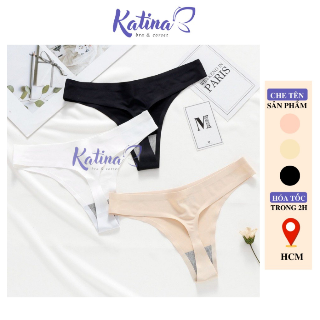 KTB24 Quần Lót Lọt Khe KATINA BRA Chất Su Đúc Trơn Không Đường May Sexy Gợi Cảm