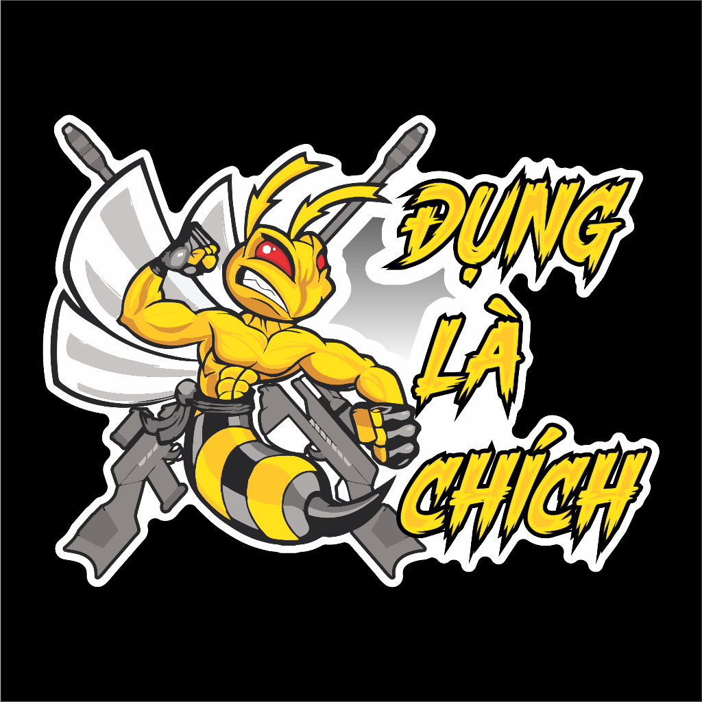 HÌNH DÁN CON ONG VÀNG TRANG TRÍ XE MÁY , XE TẢI  , CHẤT LIỆU CHỐNG THẤM NƯỚC