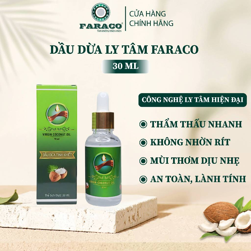 Dầu dừa Ly tâm Faraco - 30ml - 50ml - 100ml